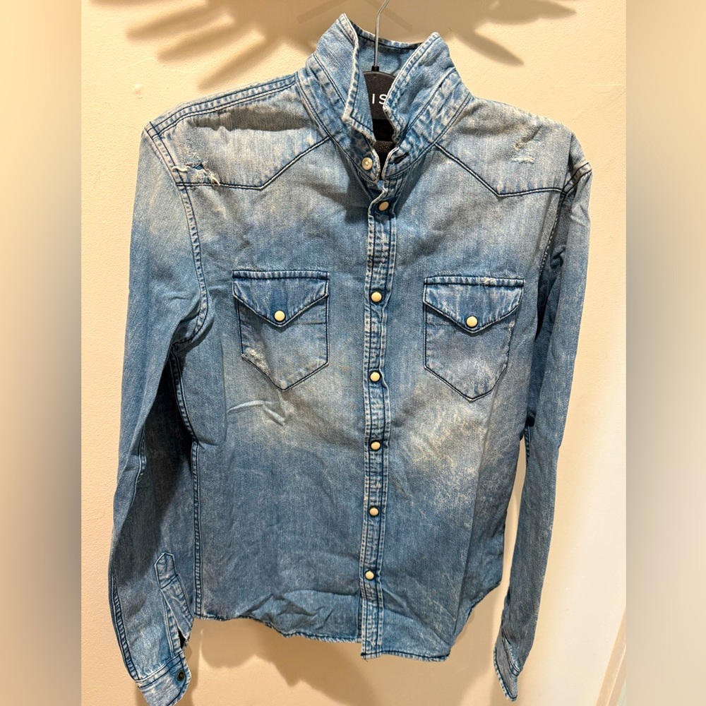 Distressed Long Sleeves Shirt
